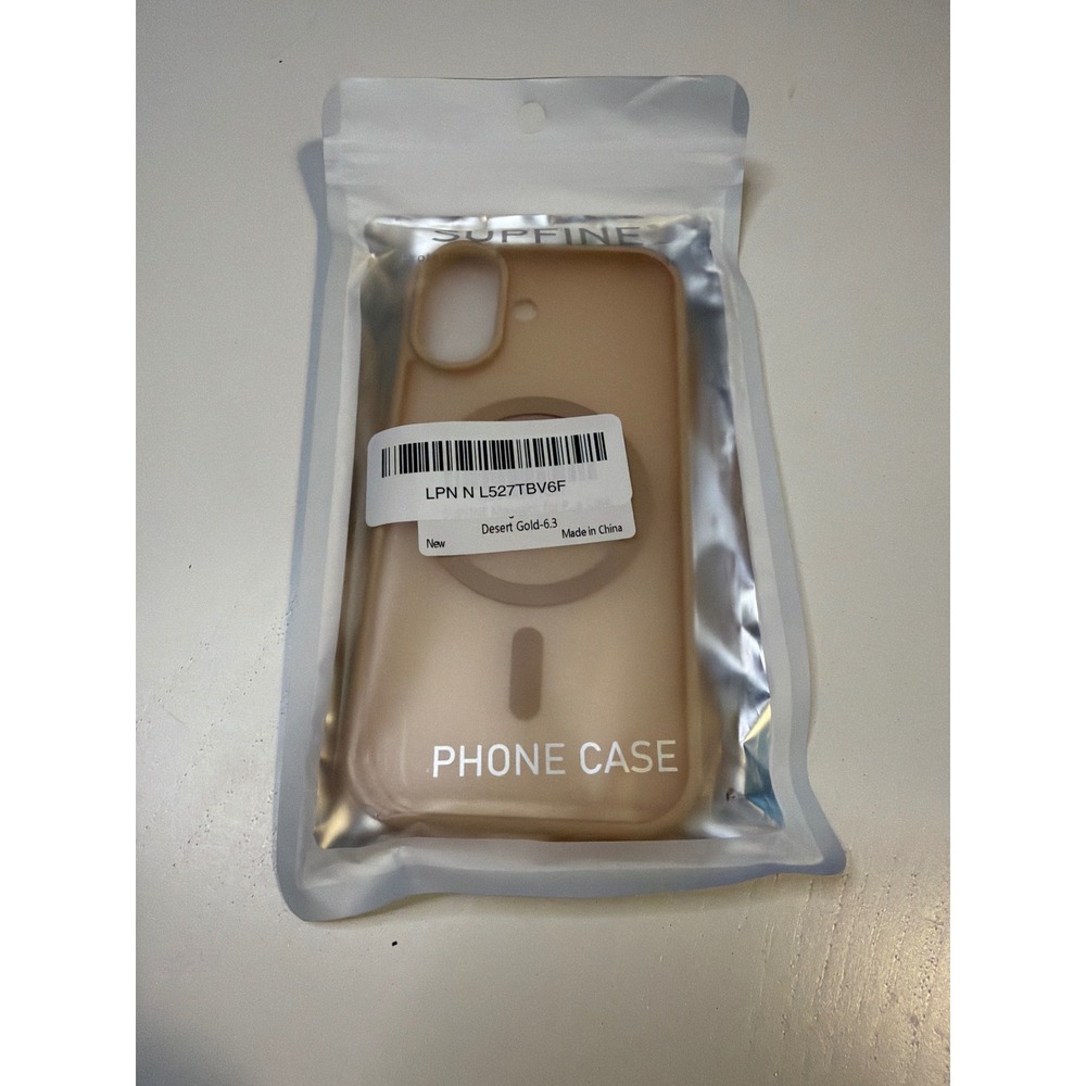 SUPFINE iPhone 16 Pro Case Desert Gold Magnetic MagSafe Translucent Matte 6.3in
